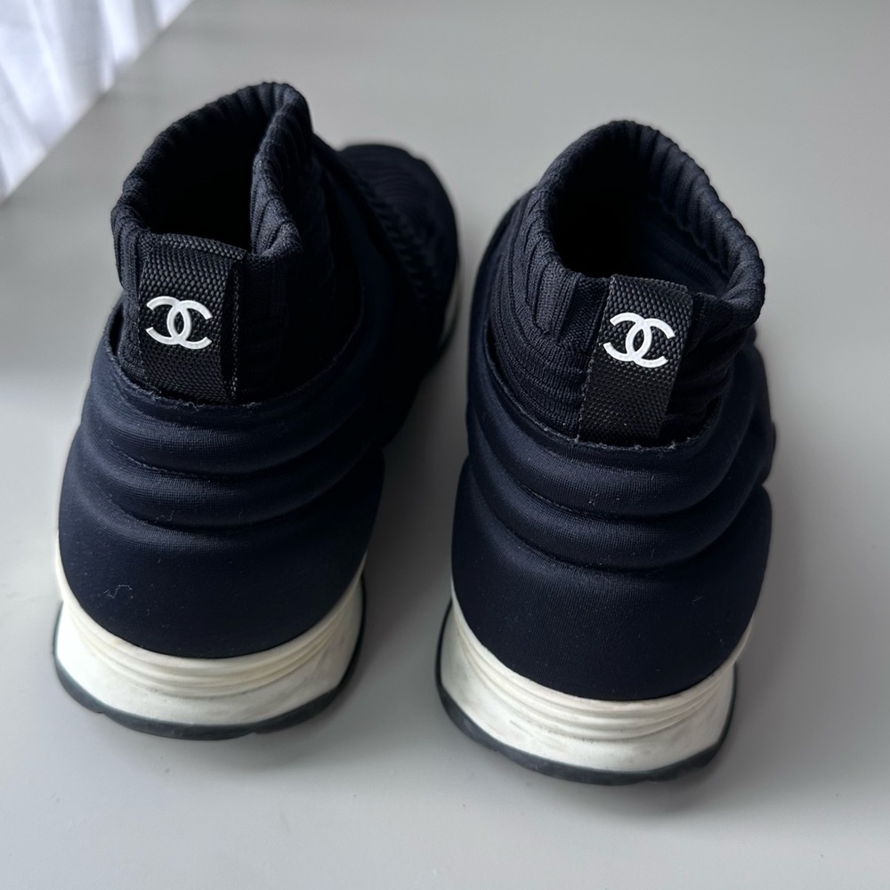Chanel CC Logo Sock Sneakers - Picture 9 of 12